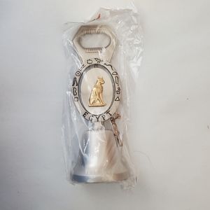 Egyptian Souvenir Bottle Opener And Bell With Rotating Cat